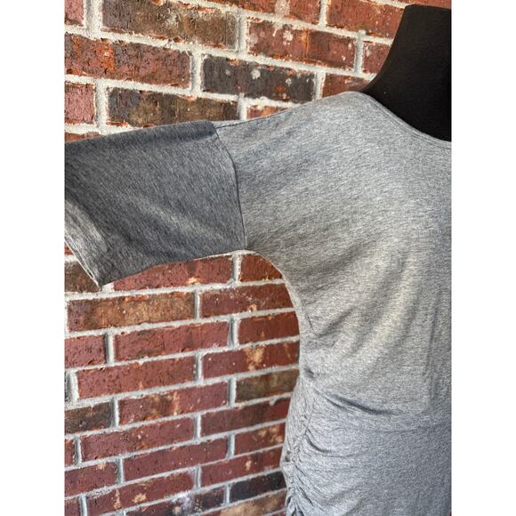 NWT Athleta Solstice Tee Dress - gray - rouched sides - womens size S - Picture 7 of 10